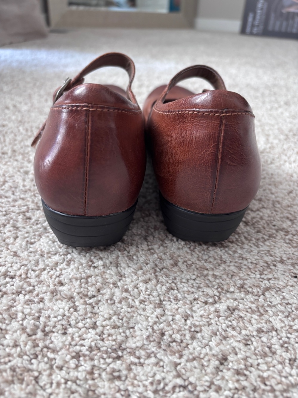 Dansko Fawna Mary Jane Clogs Chestnut Brown Leather Women's EU 39 / US 8.5-9 - Picture 8 of 12